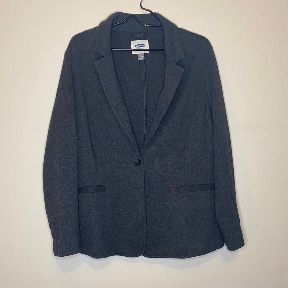 ✨old navy gray button up blazer jacket✨